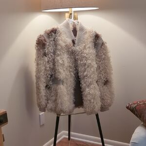Vintage 100% Real Curly Shearling Coat